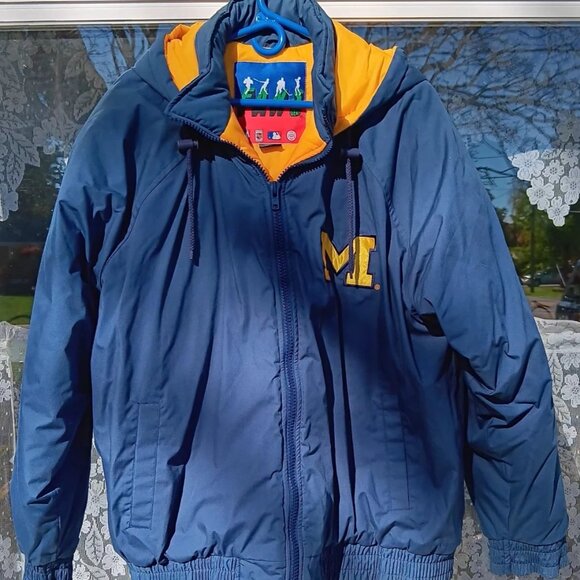 Vtg Fans Gear Michigan Embroidered Down Thick Winter Jacket Men's XL NCAA - Picture 11 of 11